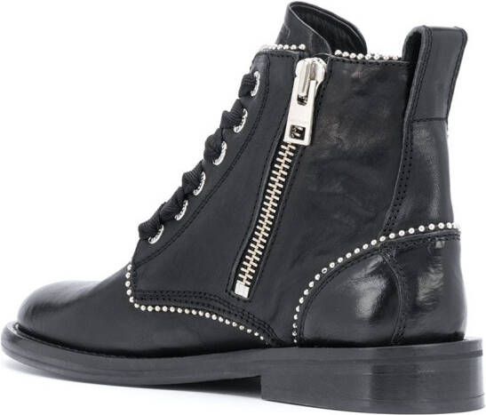 Zadig&Voltaire Veterlaarzen met studs Zwart