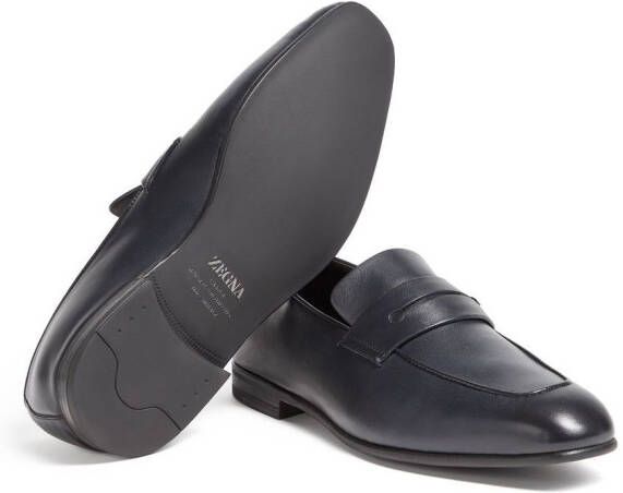 Zegna L'Asola slip-on loafers Blauw