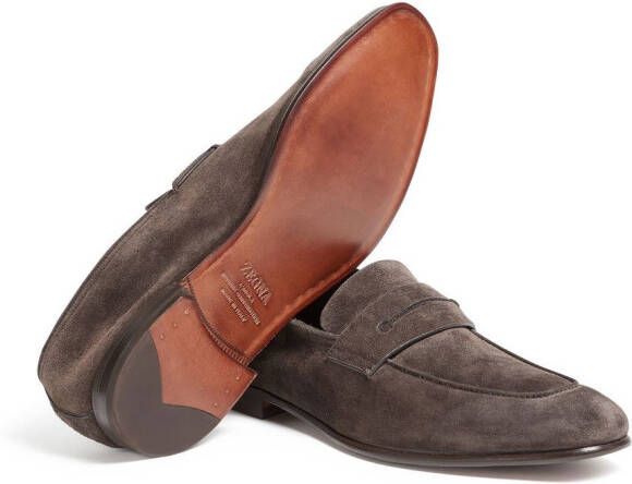 Zegna L'Asola suède loafers Bruin