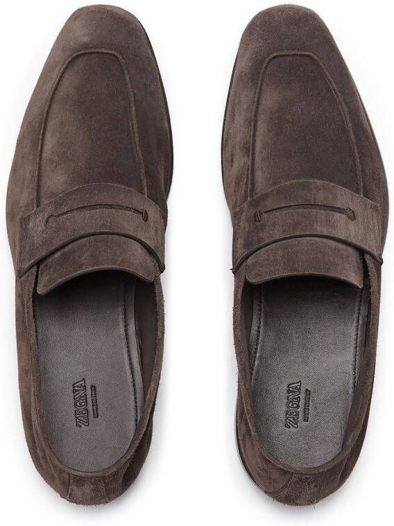 Zegna L'Asola suède loafers Bruin