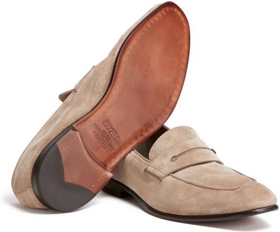 Zegna L'Asola suède loafers Bruin