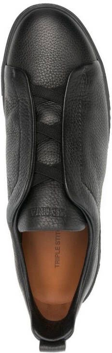 Zegna Loafers met vlakken Zwart