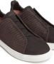 Zegna Triple Stitch Pelletessuta sneakers Bruin - Thumbnail 3