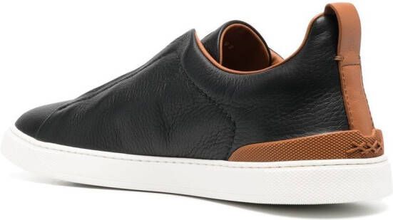 Zegna Triple Stitch low-top sneakers Blauw