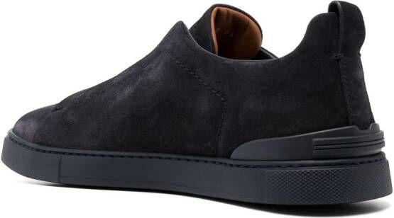 Zegna Triple Stitch low-top sneakers Blauw