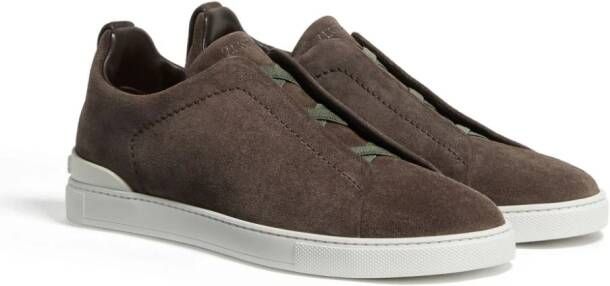 Zegna Sneakers met stiksels Bruin