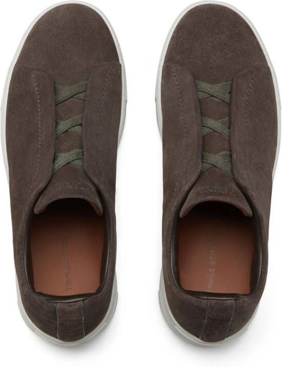 Zegna Sneakers met stiksels Bruin