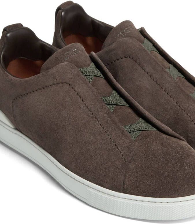 Zegna Sneakers met stiksels Bruin