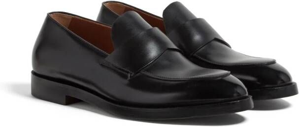 Zegna Torino leren loafers Zwart