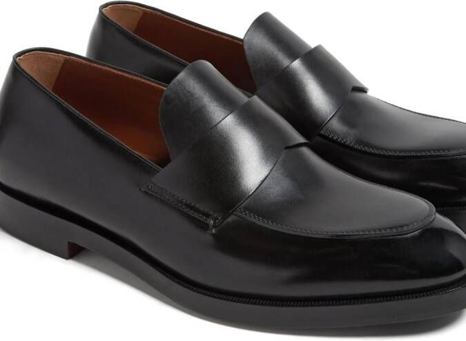 Zegna Torino leren loafers Zwart