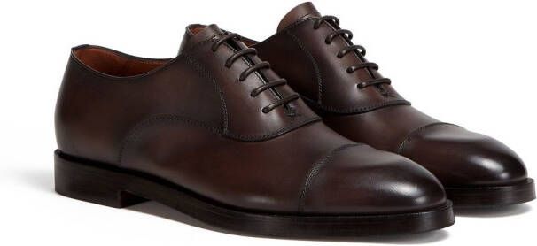 Zegna Torino leren Oxford schoenen Bruin