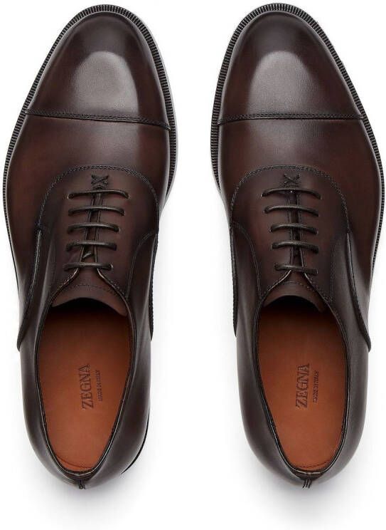 Zegna Torino leren Oxford schoenen Bruin