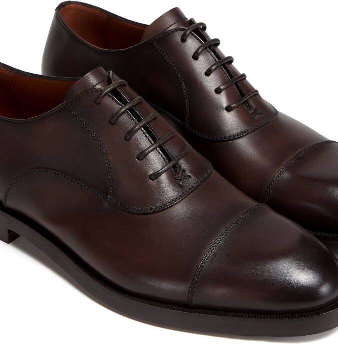 Zegna Torino leren Oxford schoenen Bruin