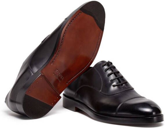 Zegna Torino leren Oxford schoenen Zwart