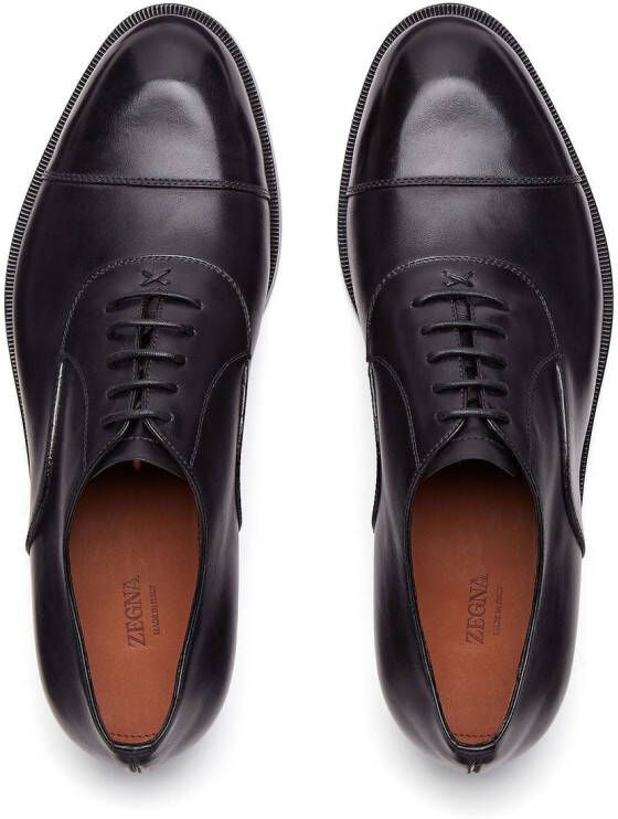 Zegna Torino leren Oxford schoenen Zwart