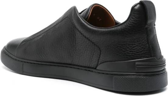 Zegna Triple Stitch leren sneakers Zwart