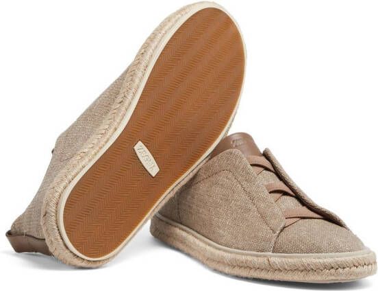 Zegna Triple Stitch™ low-top espadrilles Bruin