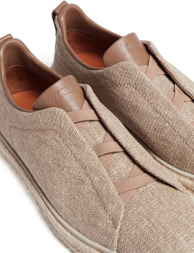 Zegna Triple Stitch™ low-top espadrilles Bruin