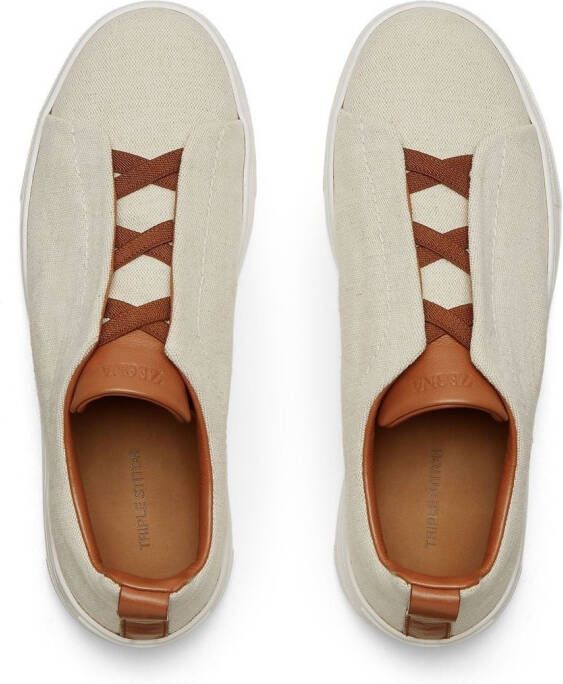 Zegna Triple Stitch™ low-top sneakers Beige