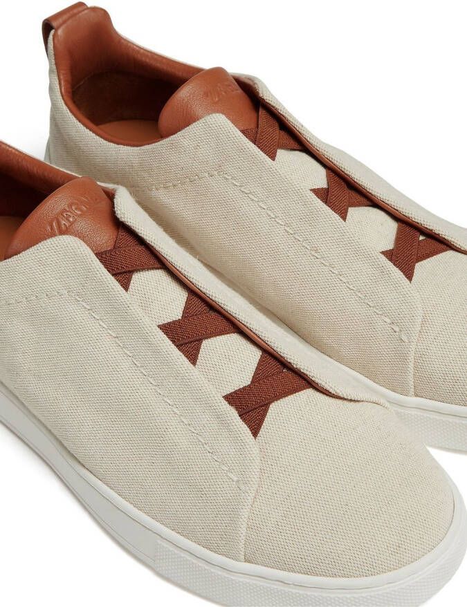 Zegna Triple Stitch™ low-top sneakers Beige