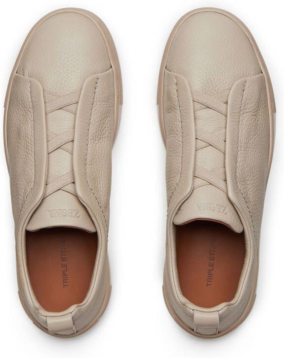 Zegna Triple Stitch low-top sneakers Beige