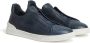 Zegna Secondskin Triple Stitch leren sneakers Blauw - Thumbnail 2