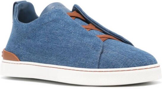 Zegna Triple Stitch™ slip-on sneakers Blauw