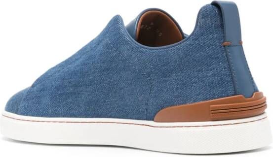 Zegna Triple Stitch™ slip-on sneakers Blauw