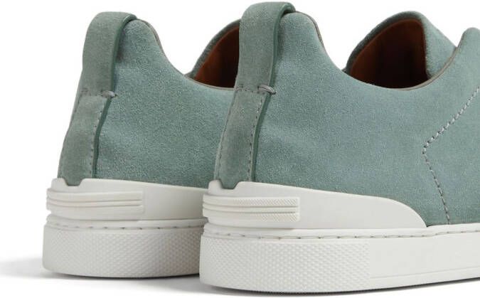 Zegna Triple Stitch suède sneakers Groen