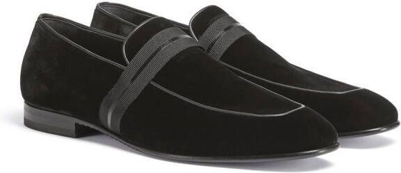 Zegna Fluwelen loafers Zwart