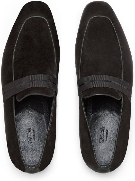 Zegna Fluwelen loafers Zwart