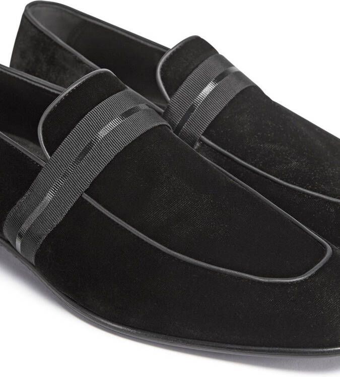 Zegna Fluwelen loafers Zwart