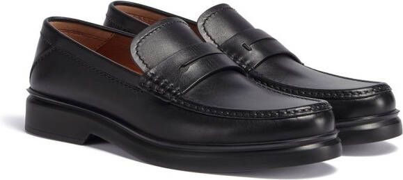 Zegna X-Lite leren loafers Zwart