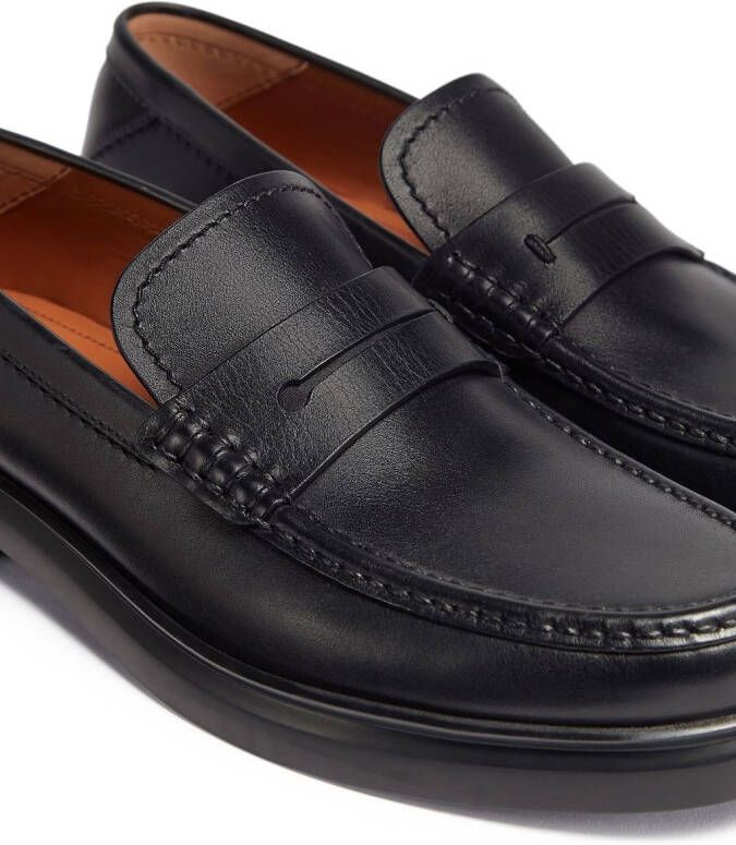 Zegna X-Lite leren loafers Zwart