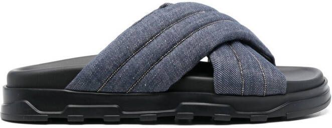 Fabiana Filippi Slippers met open neus Blauw