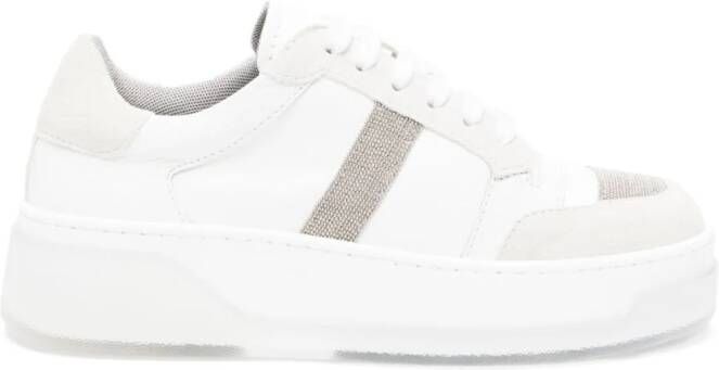 Fabiana Filippi Sneakers met glitterdetail Wit