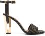 FENDI Cassandra sandalen met monogram Bruin - Thumbnail 1