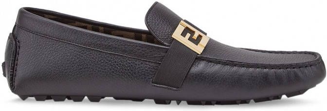 FENDI Derby schoenen met logo Zwart