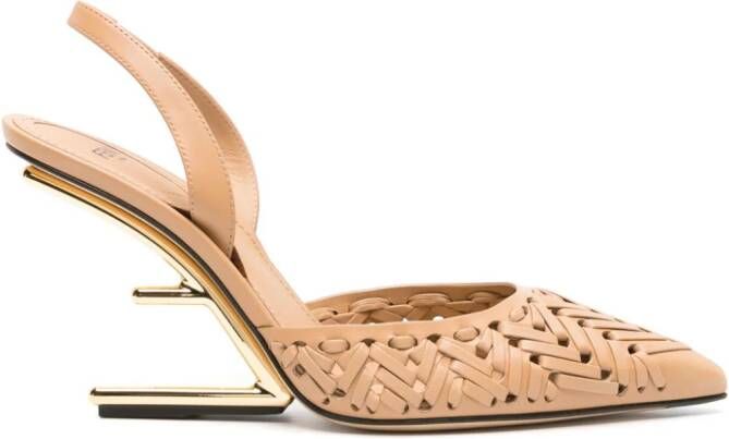 FENDI First leren pumps Beige