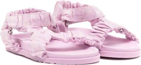 Fendi Kids Sandalen met jacquard Paars