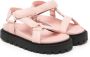 Fendi Kids Sandalen met klittenband Roze - Thumbnail 1