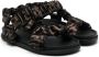 Fendi Kids Sandalen met logoprint Zwart - Thumbnail 1