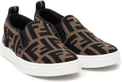 Fendi Kids Slip-on sneakers Bruin