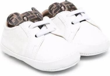 Fendi Kids Slofjes met FF patroon Wit