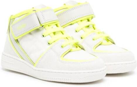 Fendi Kids Suède sneakers Wit