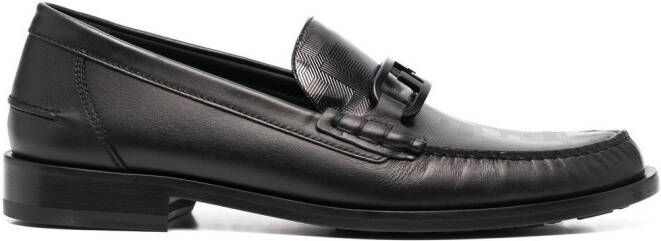 FENDI Loafers met logoplakkaat Zwart