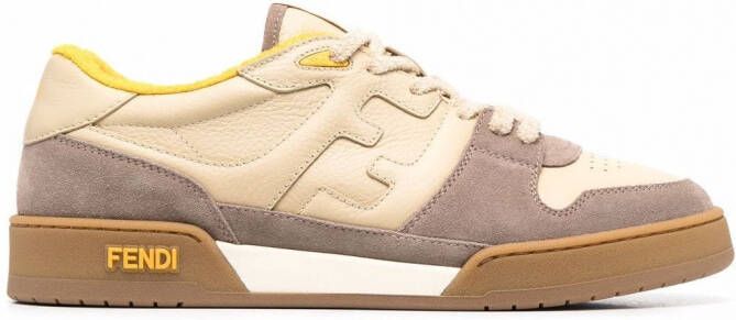 FENDI Match low-top sneakers Beige