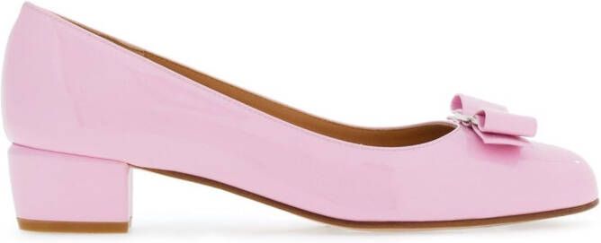 Ferragamo Vara Bow ballerina's Roze