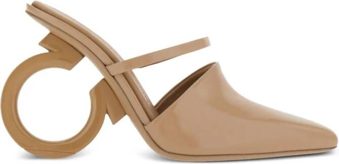 Ferragamo Elina leren muiltjes Beige