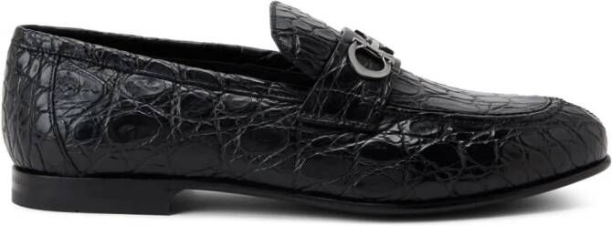 Ferragamo Loafers met Gancini-gesp Zwart